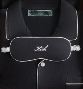 Kithmas Script Pajama Set - Black