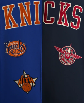 Kith for the New York Knicks Mash Up Braxton Vintage Hoodie - Nocturnal
