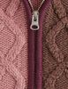 Kith Women Wyler Blocked Full Zip Sweater - Pink Opal