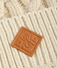 Kith Leather Crest Mia Beanie - Heather Oatmeal