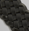 Erlebniswelt-fliegenfischenShops Braided Leather Camera Strap - Black