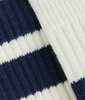 Kith Double Stripe Script Embroidered Cotton Crew Socks - Torpedo