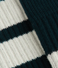Kith Double Stripe Script Embroidered Cotton Crew Socks - Stadium