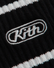 Kith Embroidered Logo Striped Crew Sock - Black