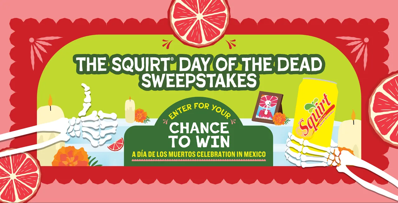 Dr Pepper 2026 Squirt Day of the Dead QR Code Sweepstakes