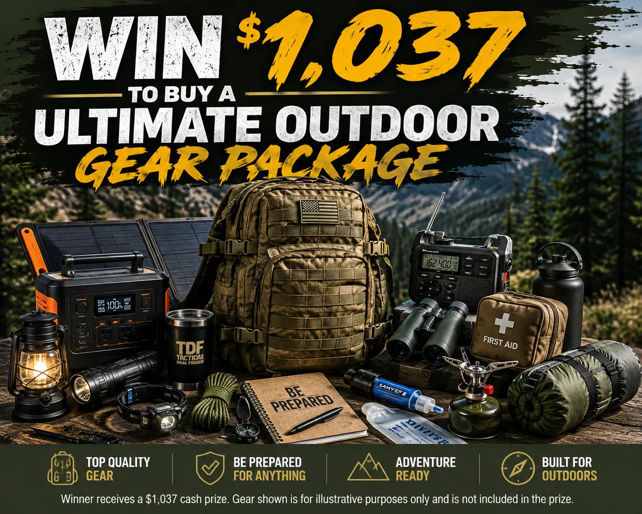 $1,037 ULTIMATE OUTDOOR GEAR Sweepstakes