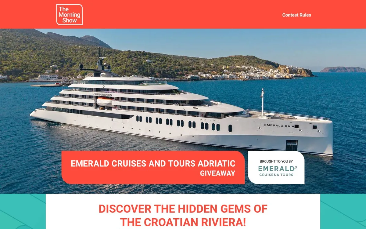 Emerald Cruises And Tours Adriatic Giveaway Contest - $29700 Value