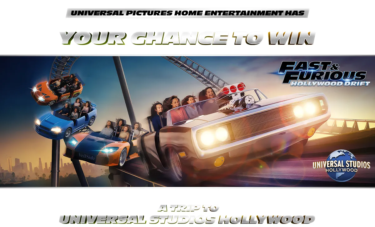 Fast & the Furious 25th Anniversary x Universal Studios Hollywood Sweepstakes