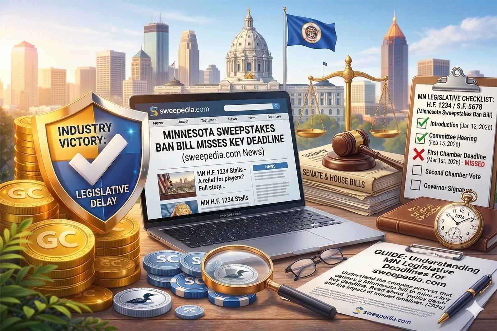 Minnesota Sweepstakes Casino Ban Bills — March 2026 Update
