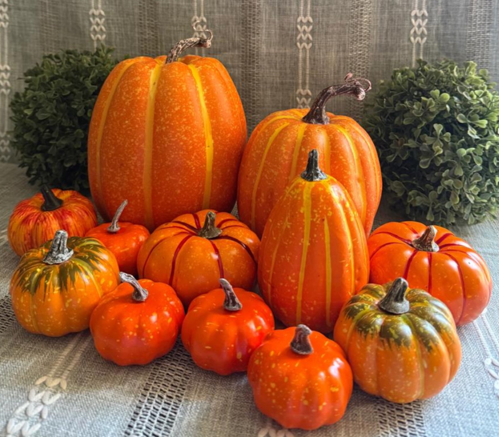 Set de 12 Calabazas Naranjas Foami