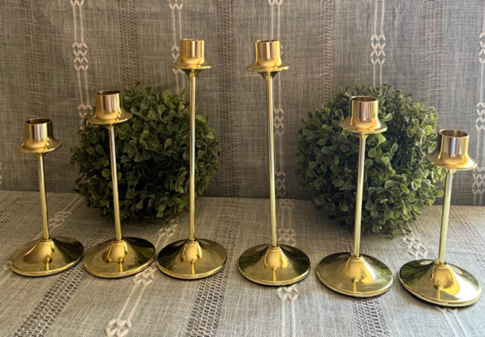 Candeleros Dorados Set de 6