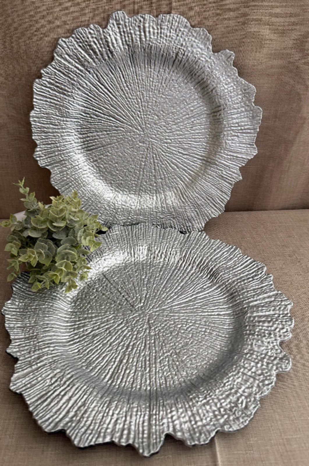 Set de 6 Baja Platos Grises