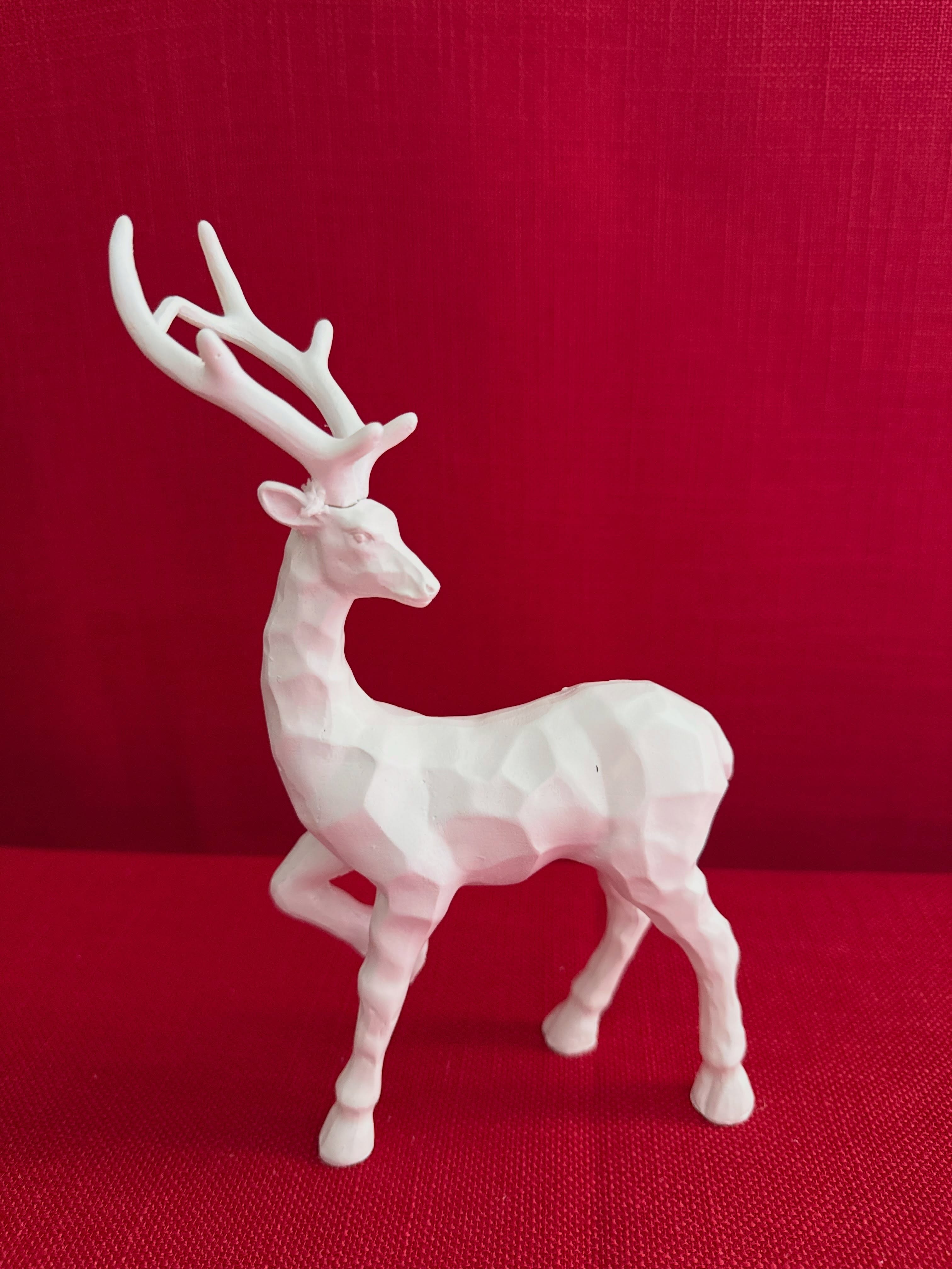Set de 4 figuras reno navideño y árboles para decoración