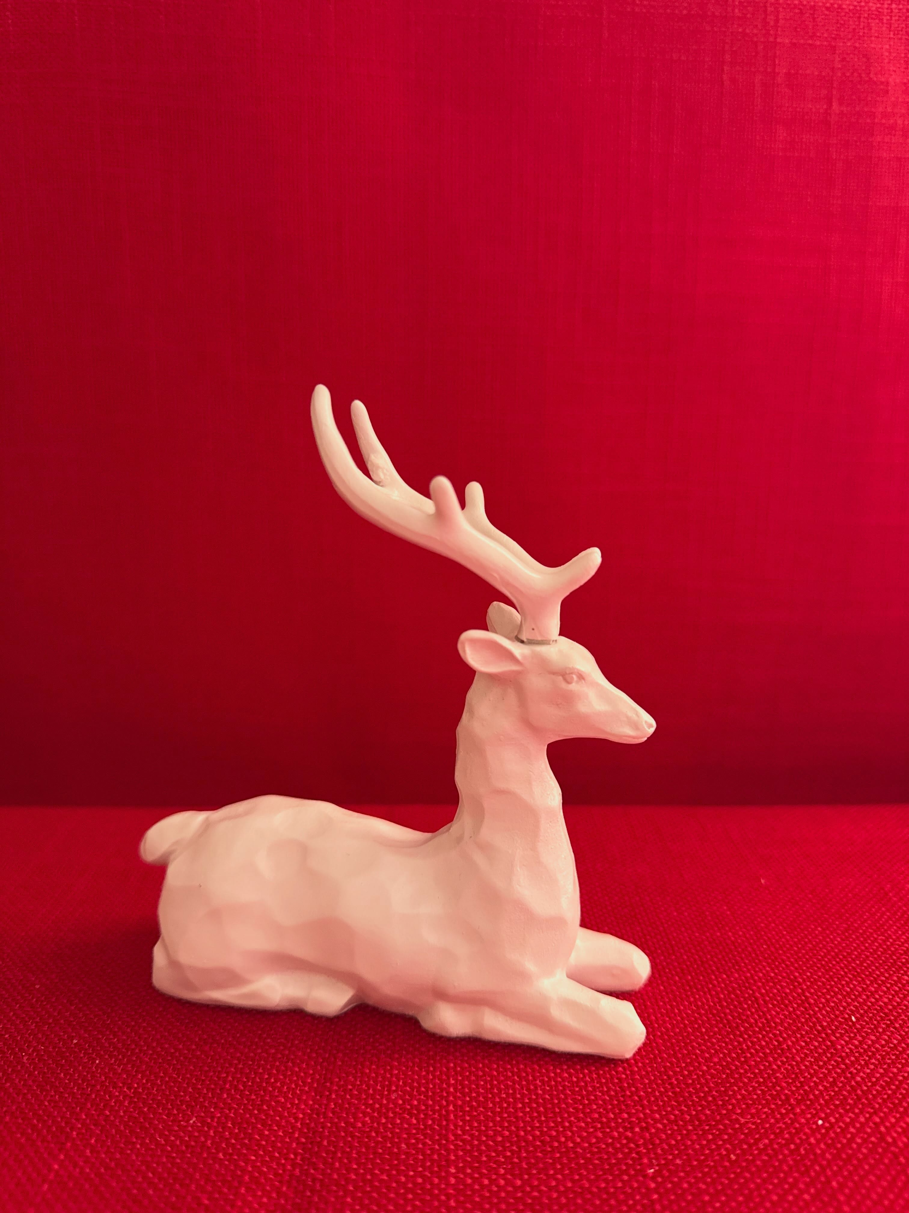 Set de 4 figuras reno navideño y árboles para decoración