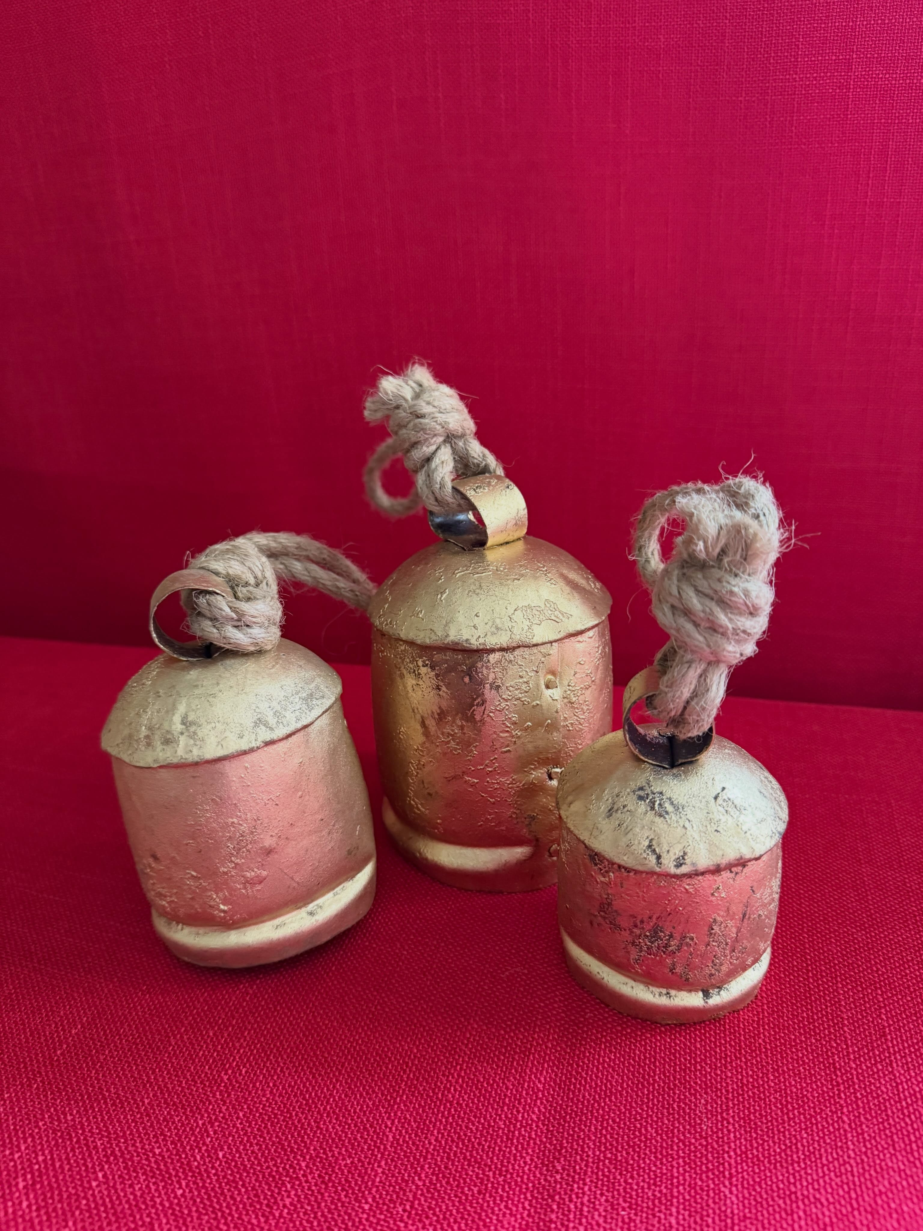 Sets de 3 Campanas de Navidad vintage