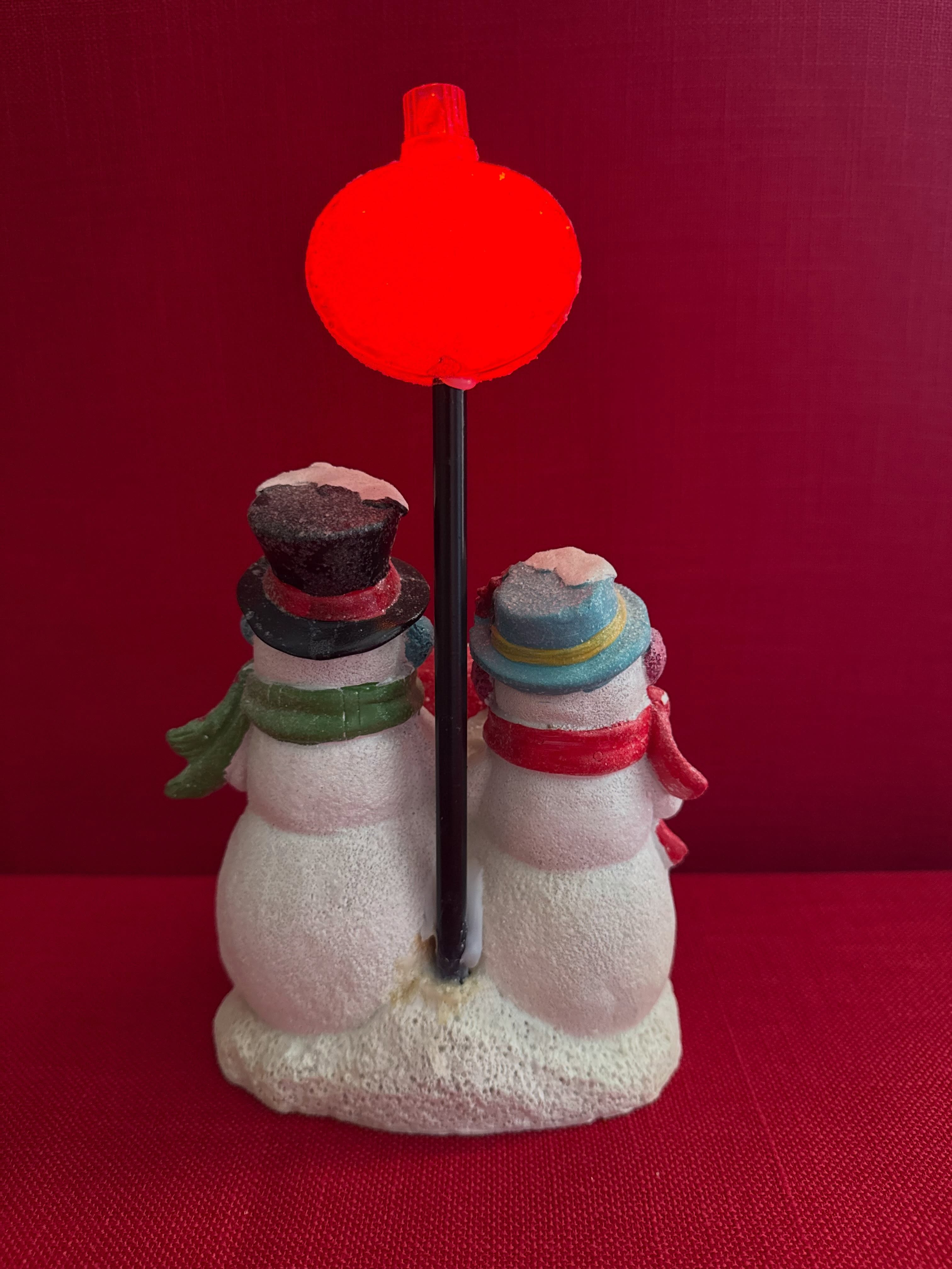 Decoración navideña de hombres de nieve de resina