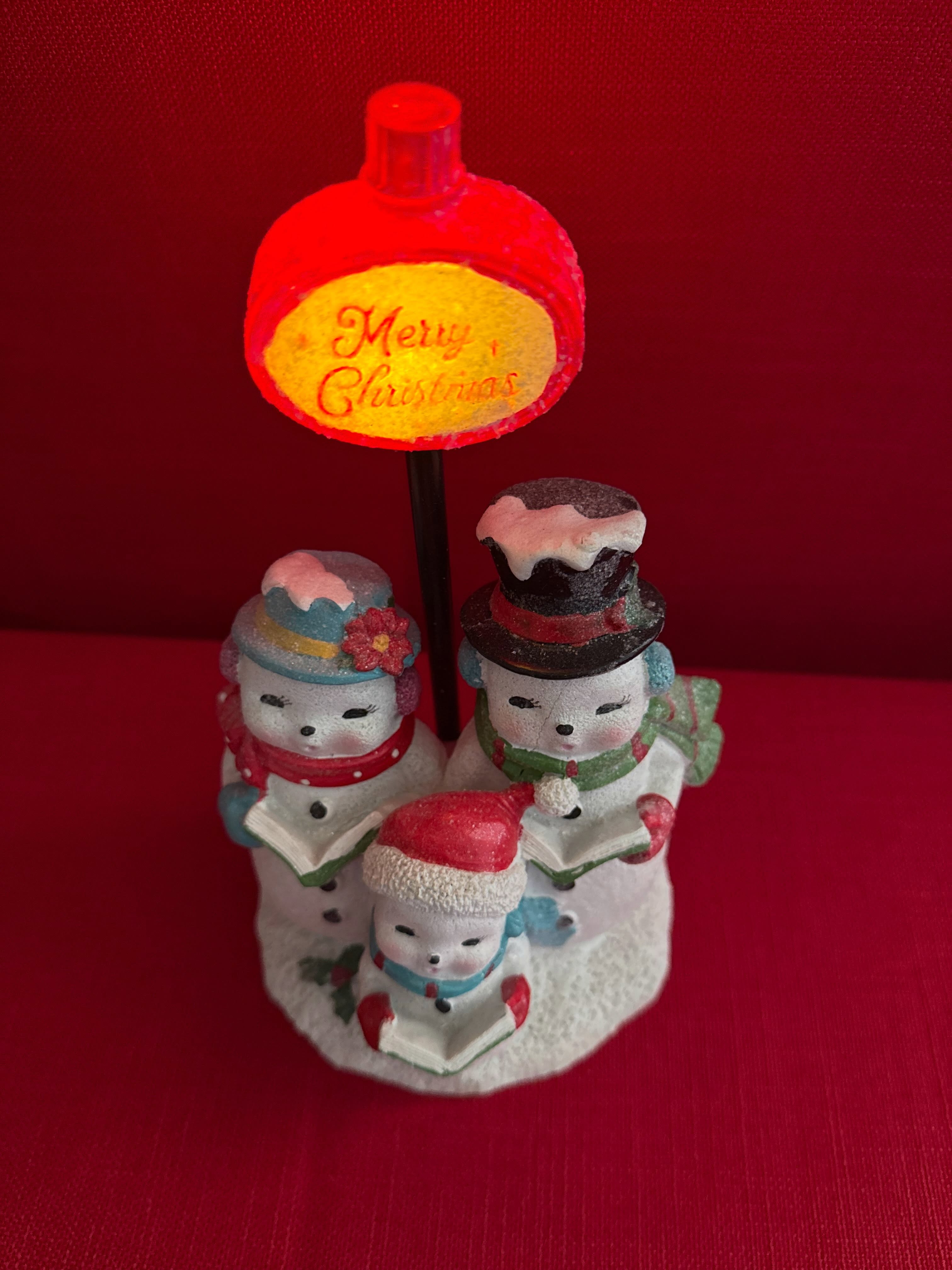 Decoración navideña de hombres de nieve de resina