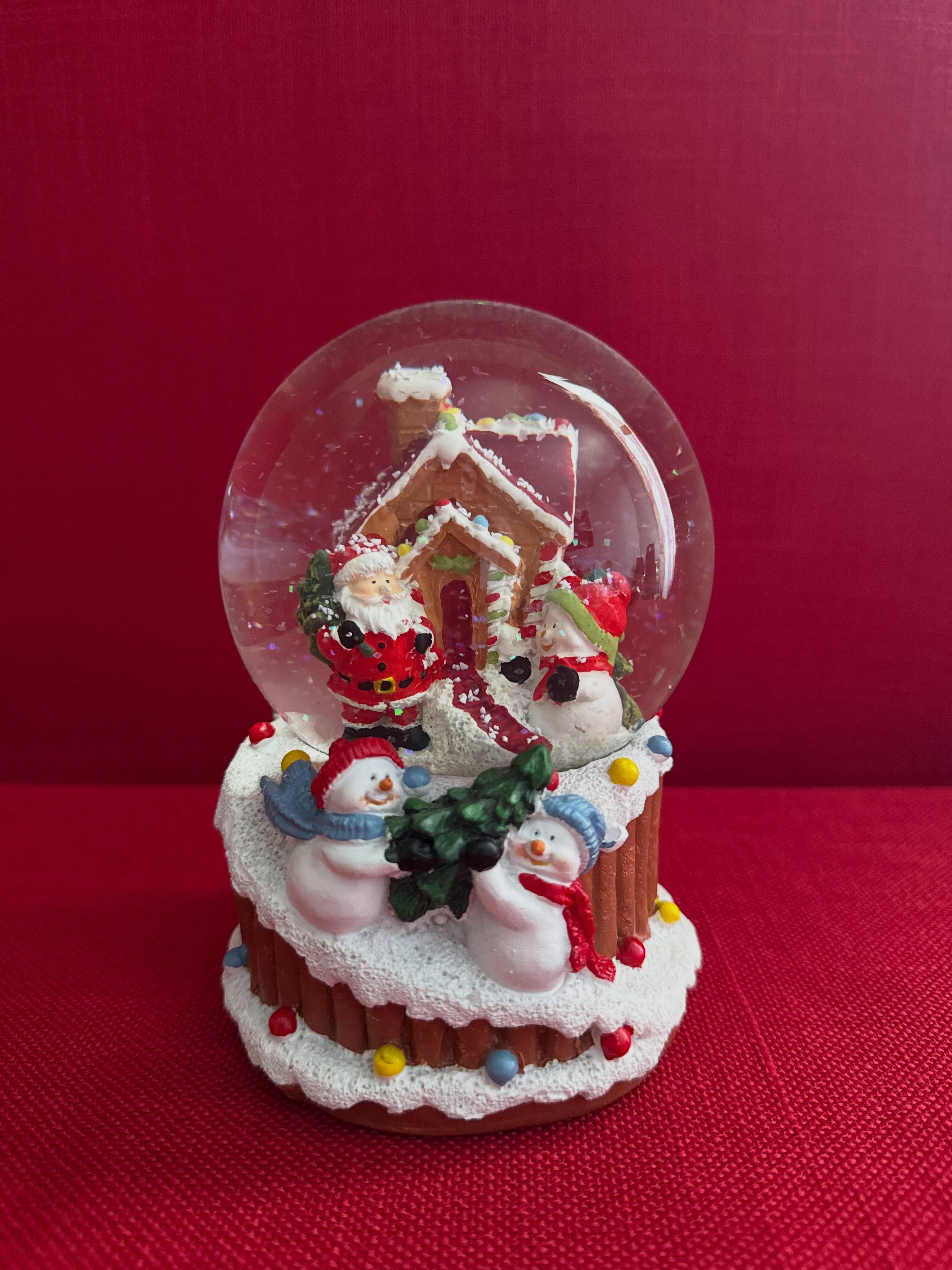 Decoración navideña con purpurina de Santa Clause con