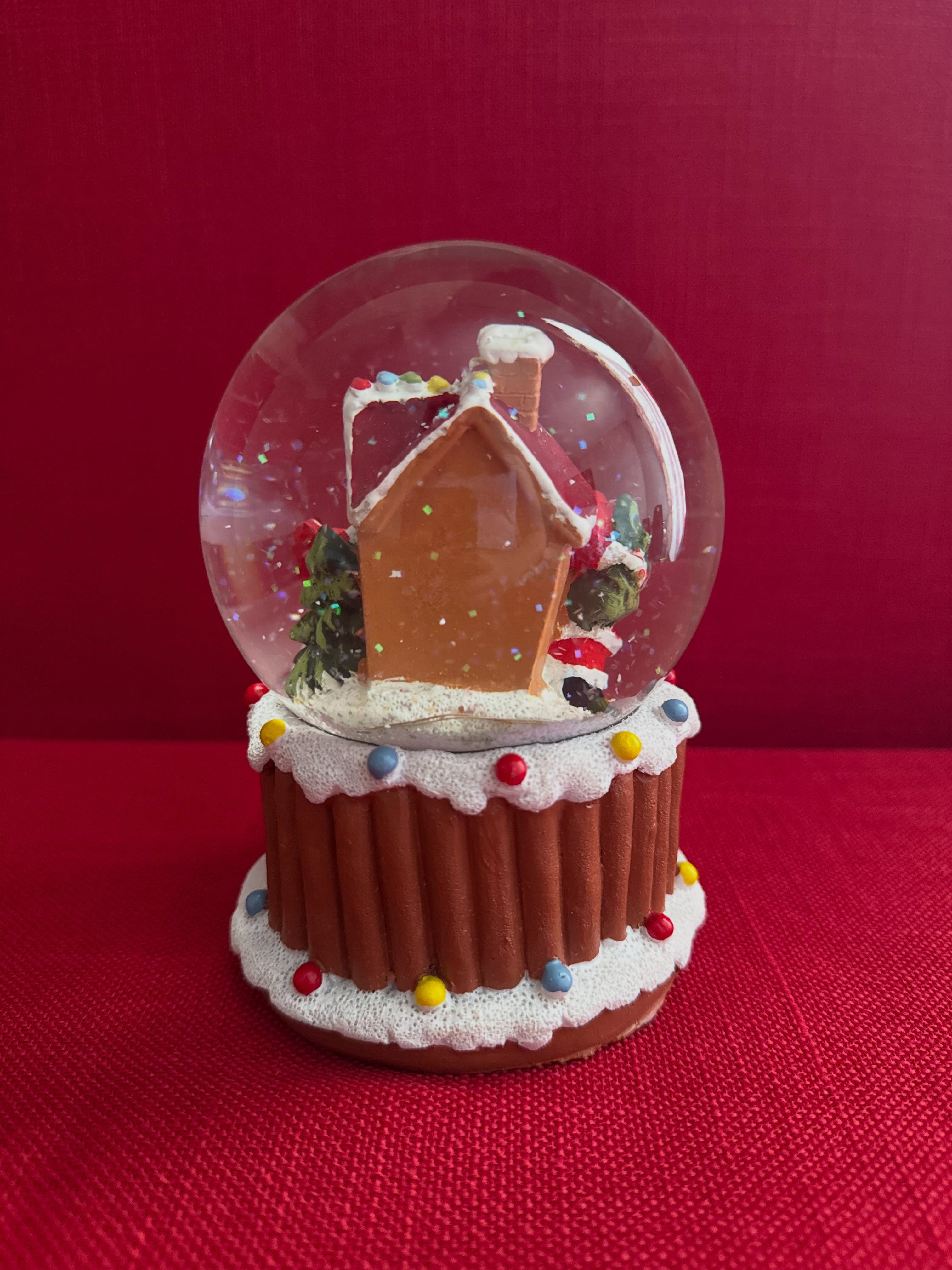 Decoración navideña con purpurina de Santa Clause con