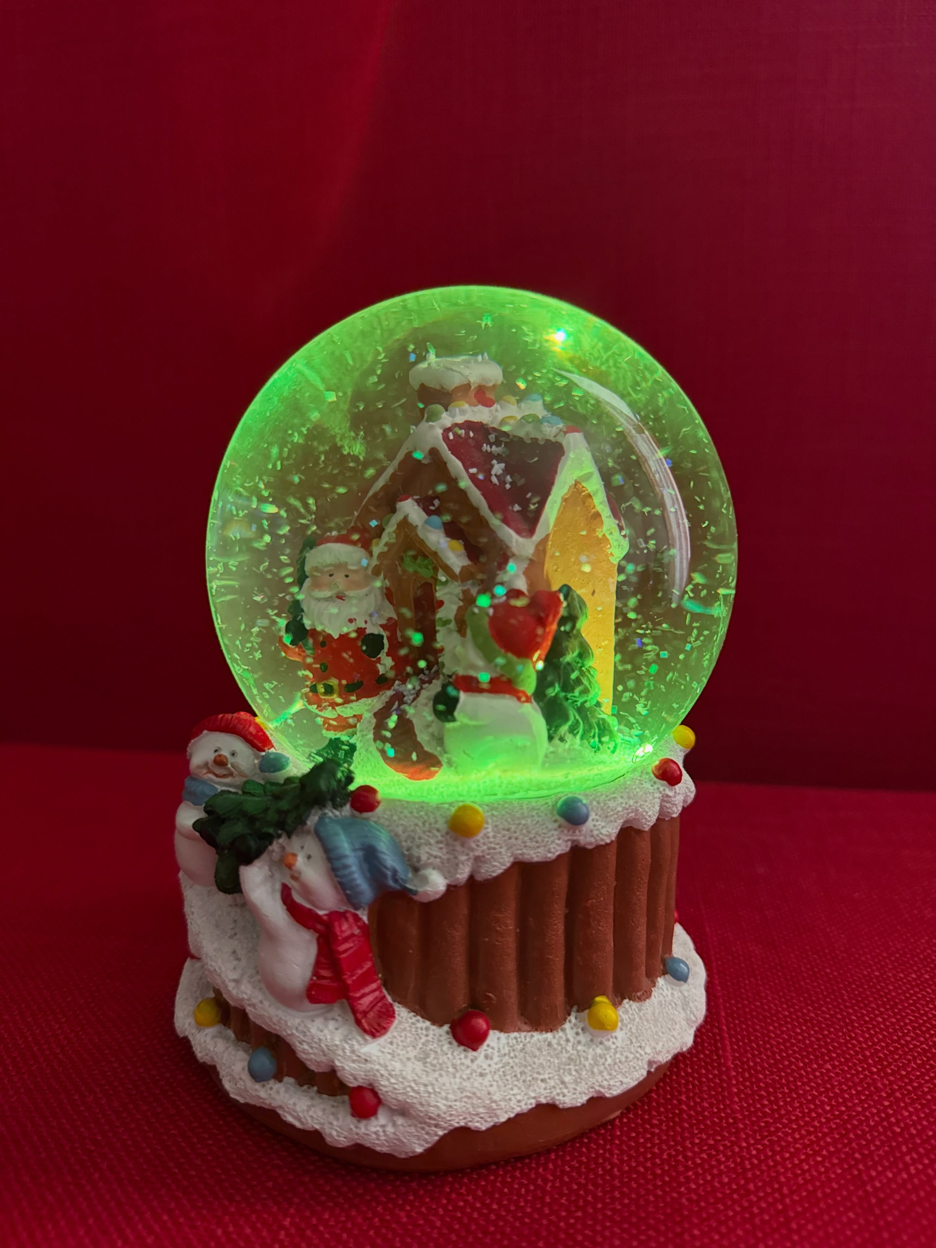 Decoración navideña con purpurina de Santa Clause con