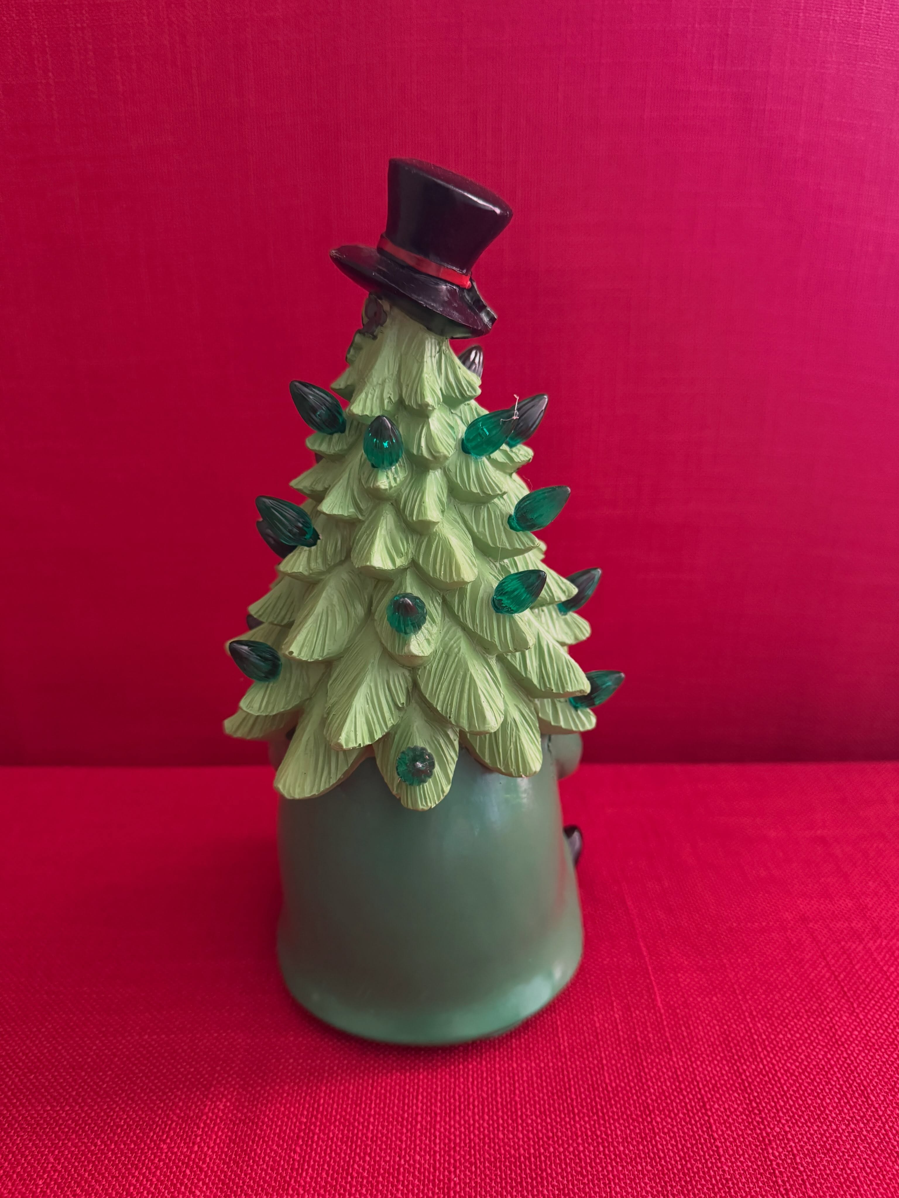 Decoración navideña de árbol de Gnomo de resina