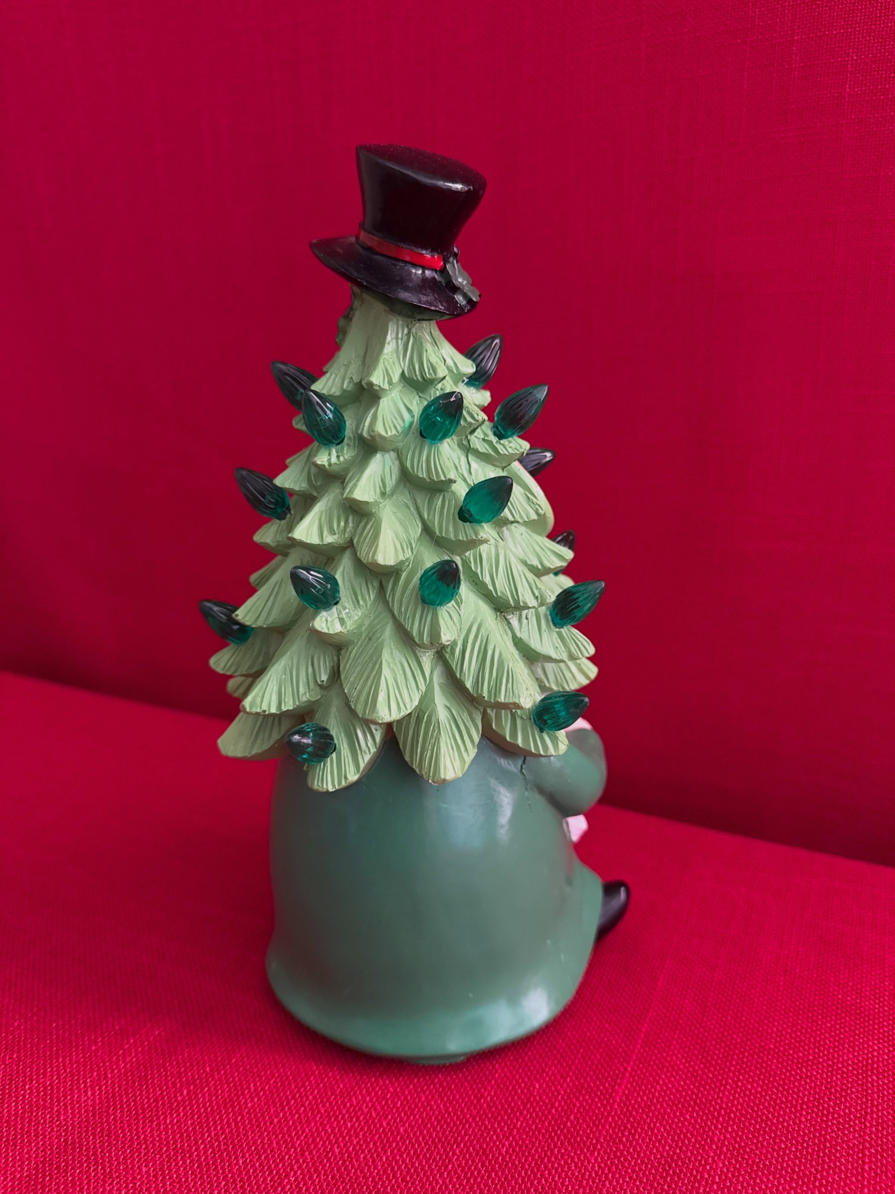 Decoración navideña de árbol de Gnomo de resina
