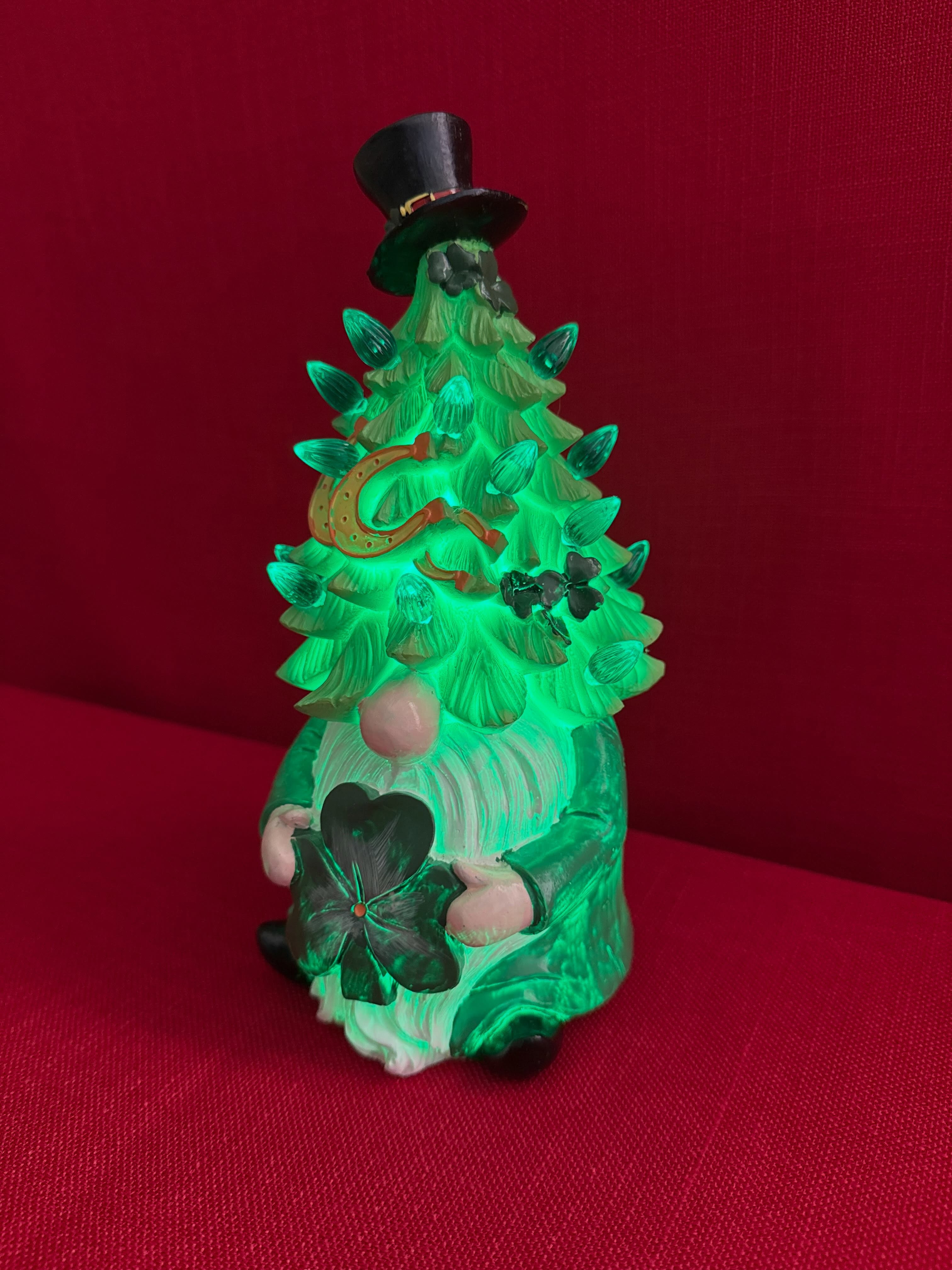 Decoración navideña de árbol de Gnomo de resina