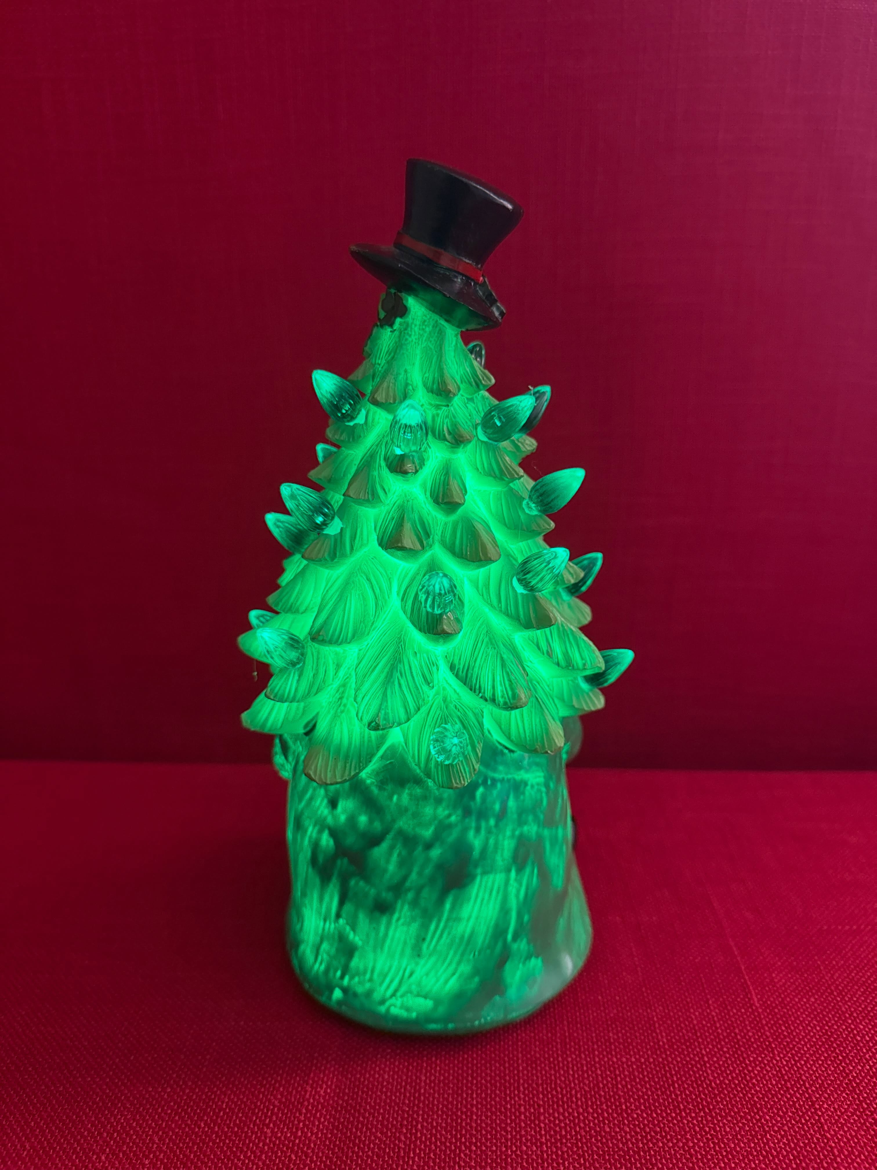 Decoración navideña de árbol de Gnomo de resina