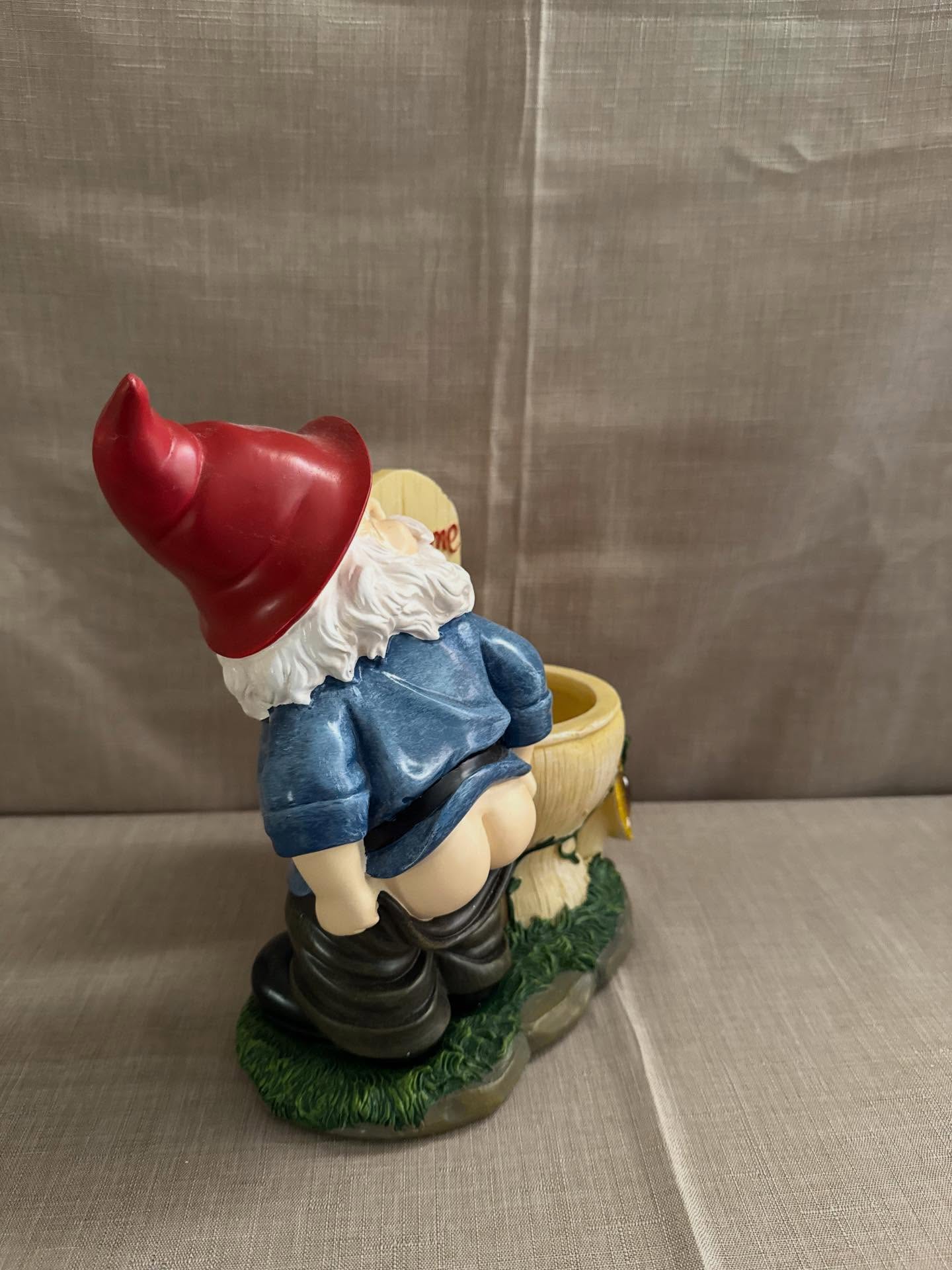 Divertida estatuas de jardín de gnomos de inodoro