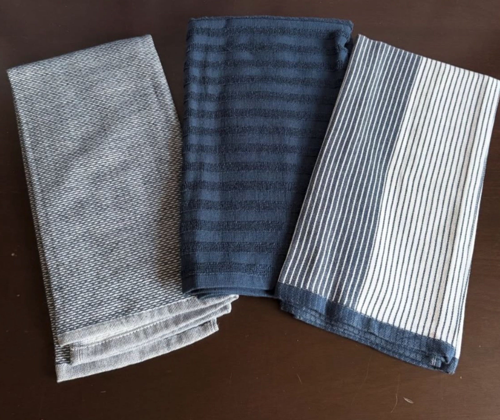 Set de 3 Toallas de Cocina Azules