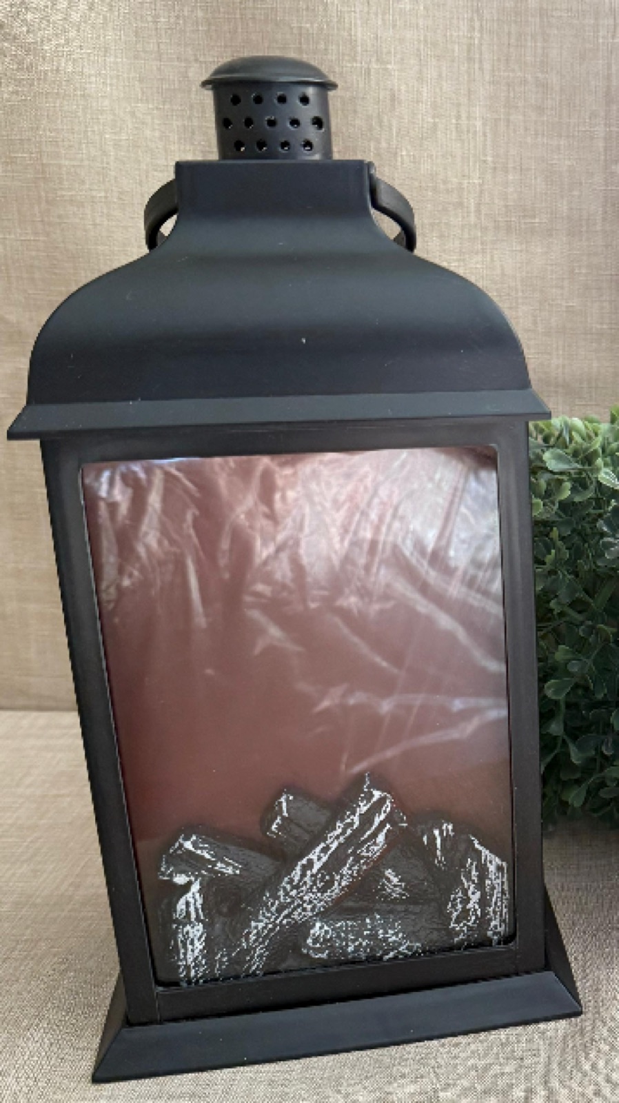 Set de 2 Lámparas Chimenea de Plástico