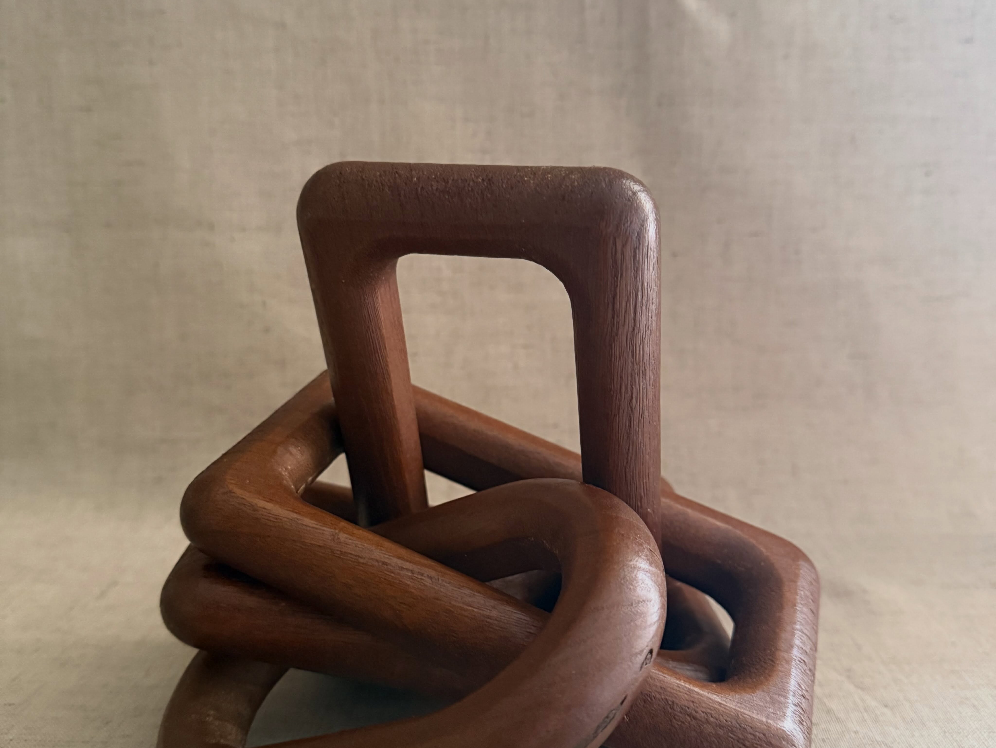 Cadena decorativa de eslabones de madera