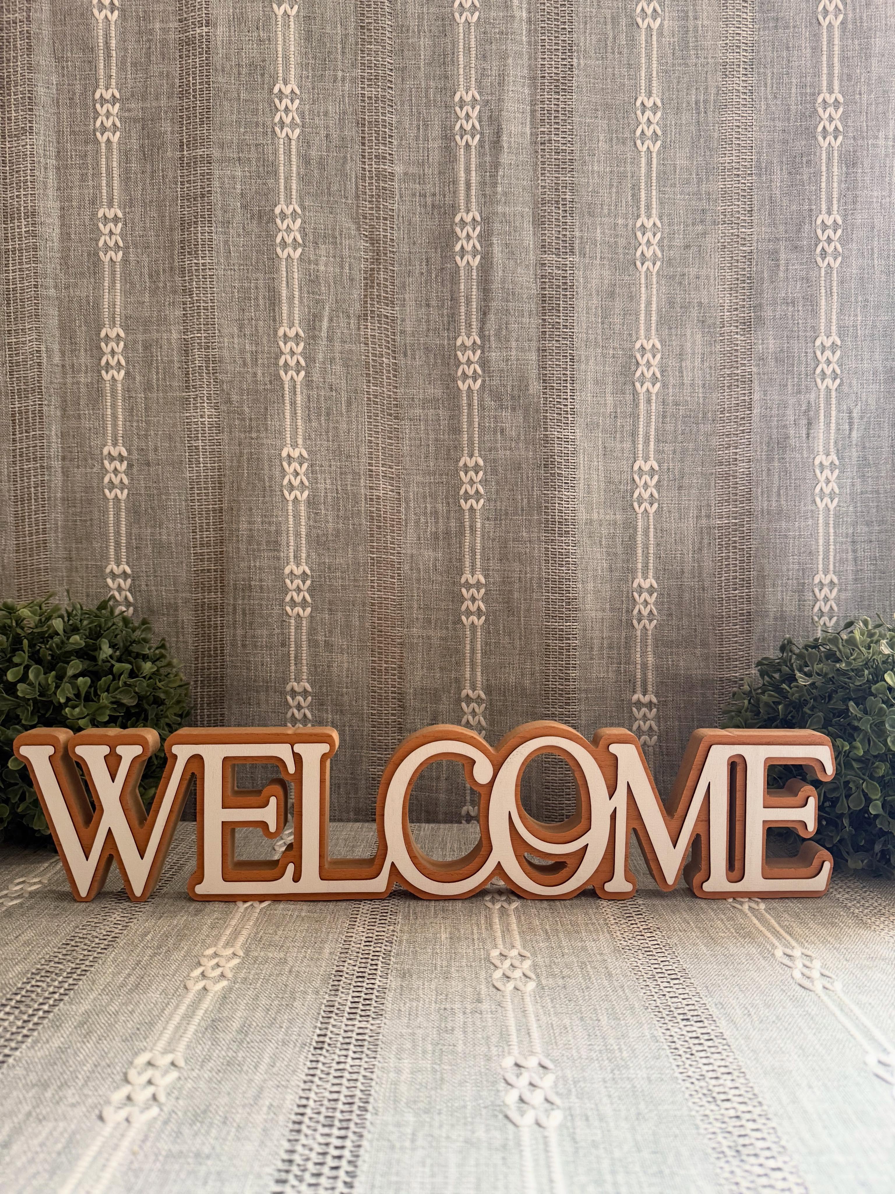 Rótulo de Welcome para darle un adorno increíble a la