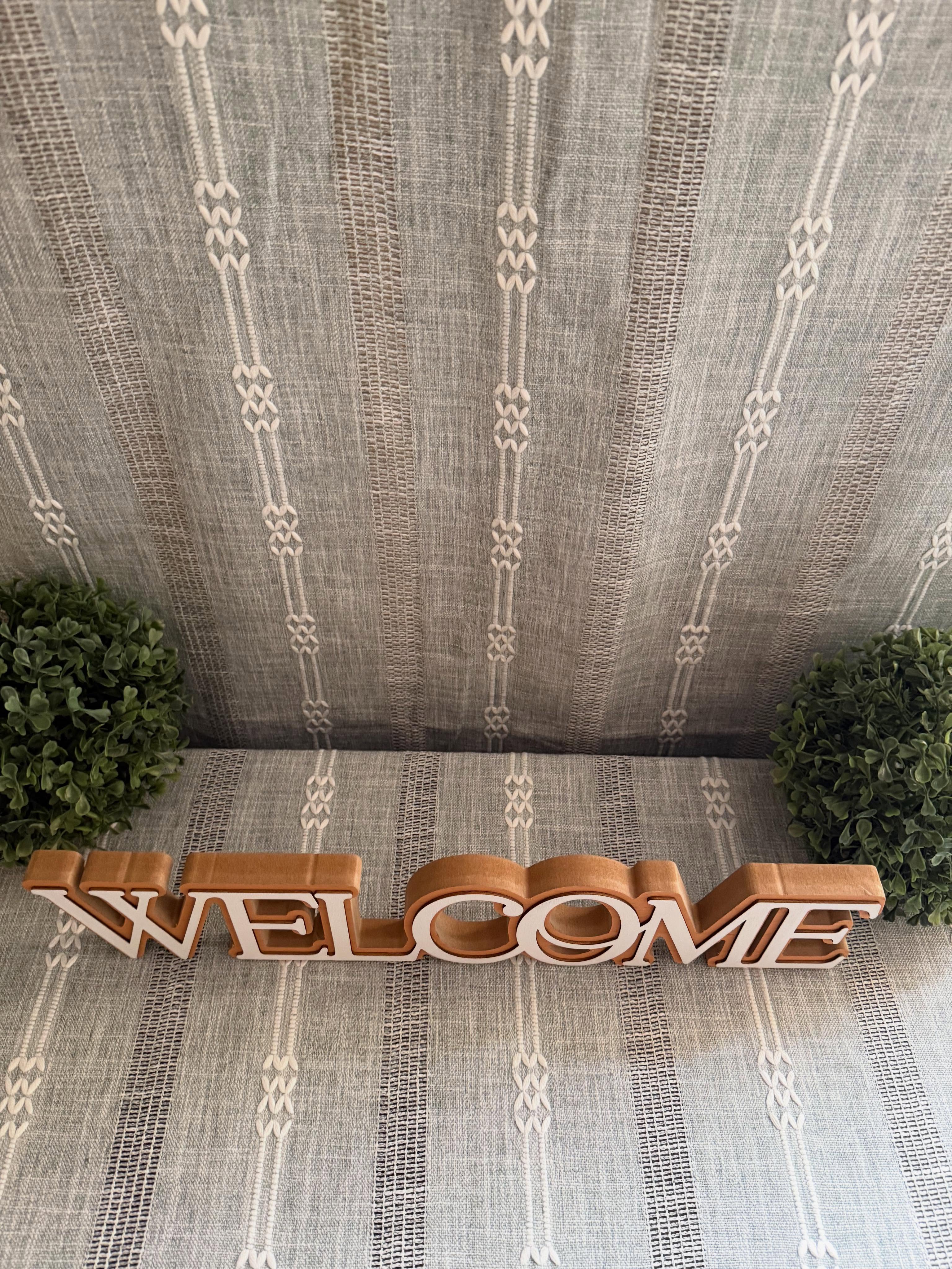 Rótulo de Welcome para darle un adorno increíble a la