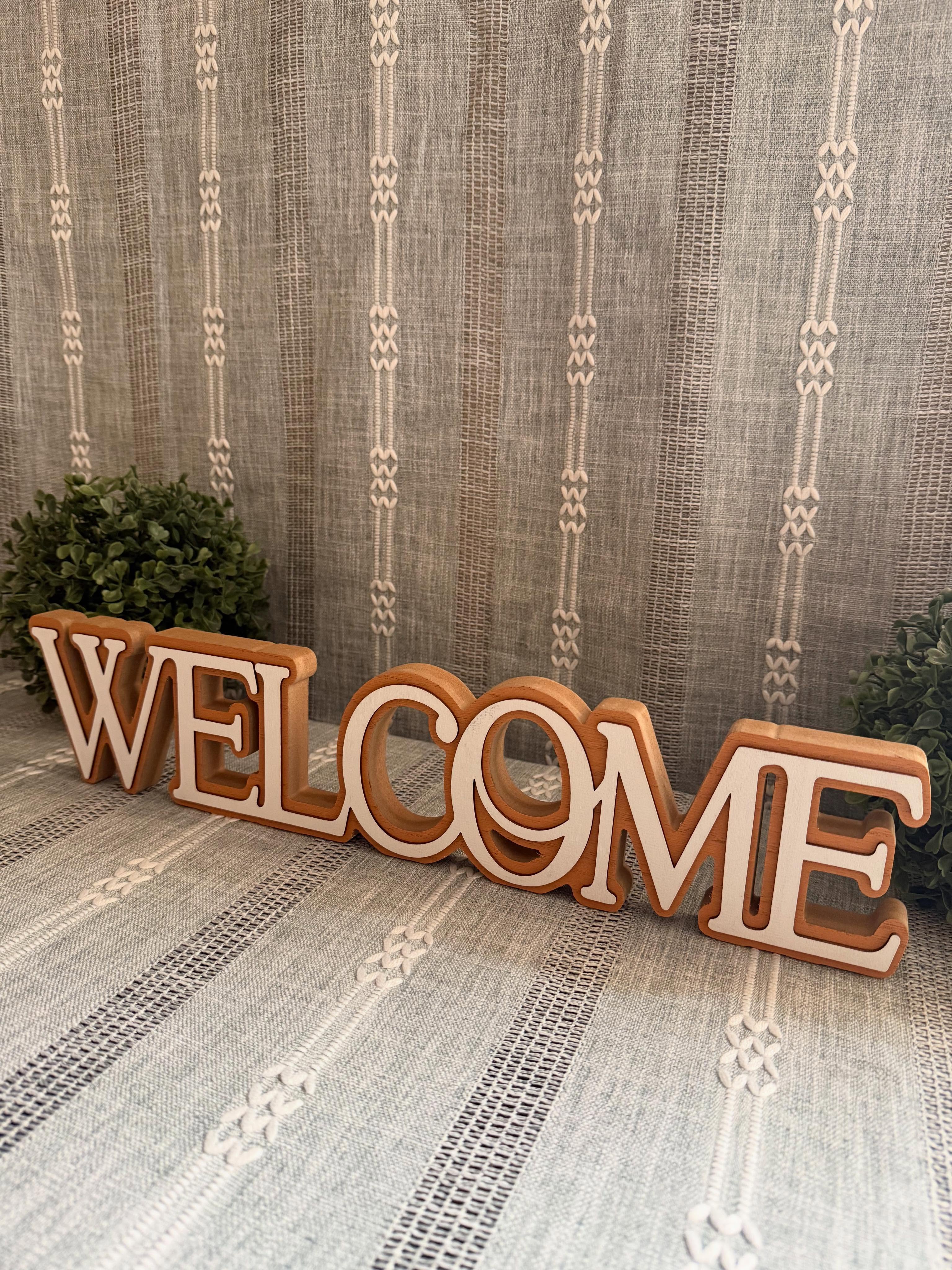 Rótulo de Welcome para darle un adorno increíble a la