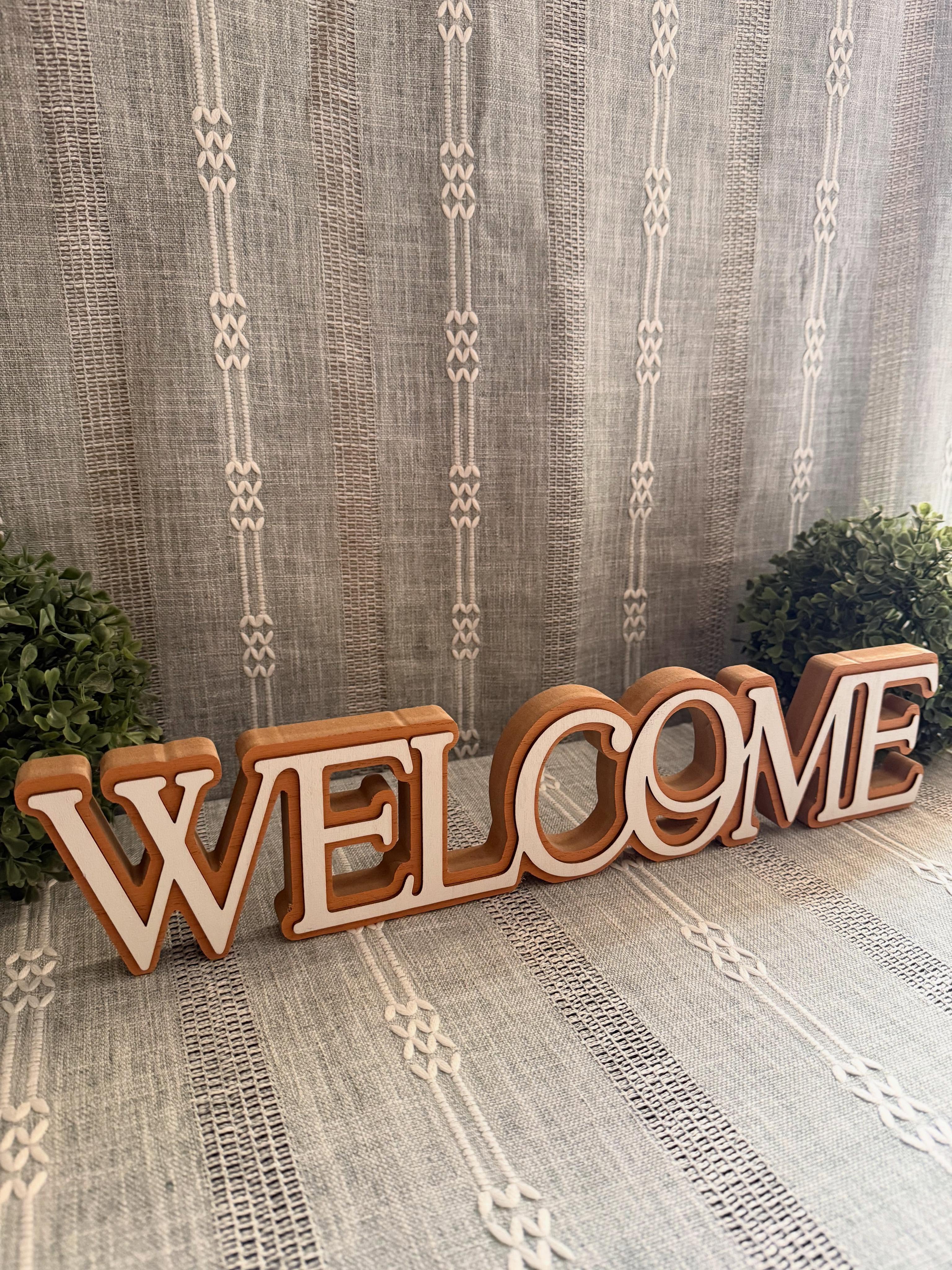 Rótulo de Welcome para darle un adorno increíble a la