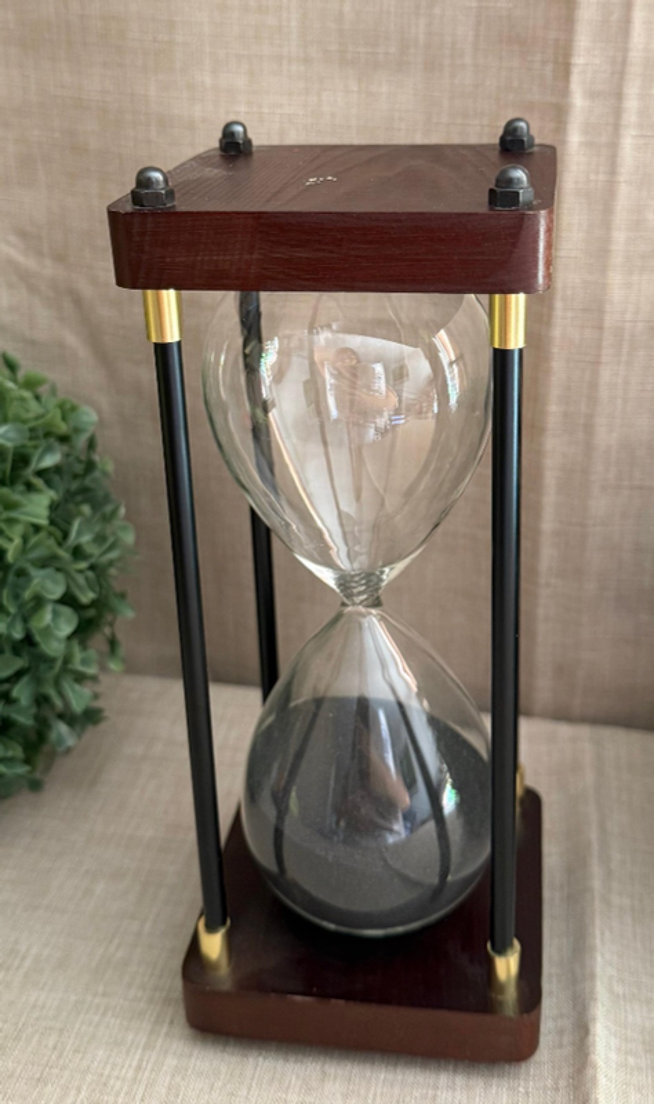 Reloj de Arena Madera Negro