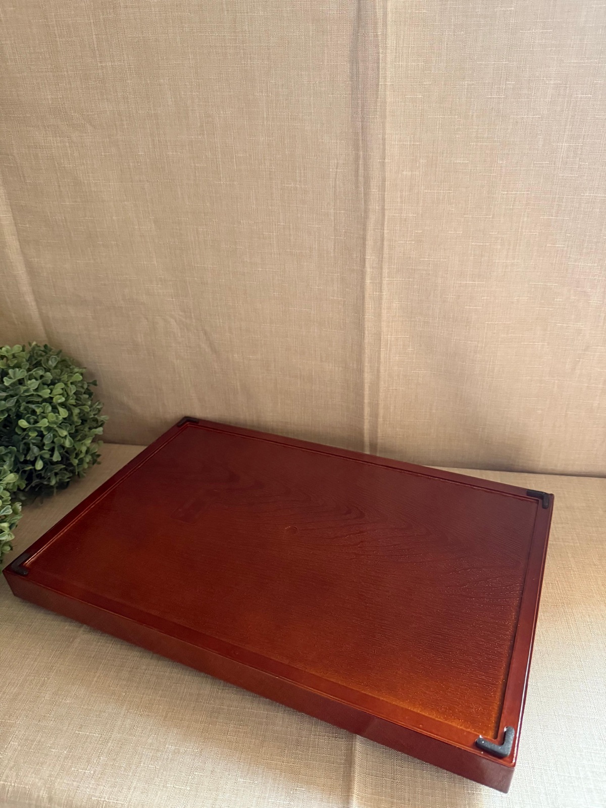 Bandeja Rectangular Madera Rojiza