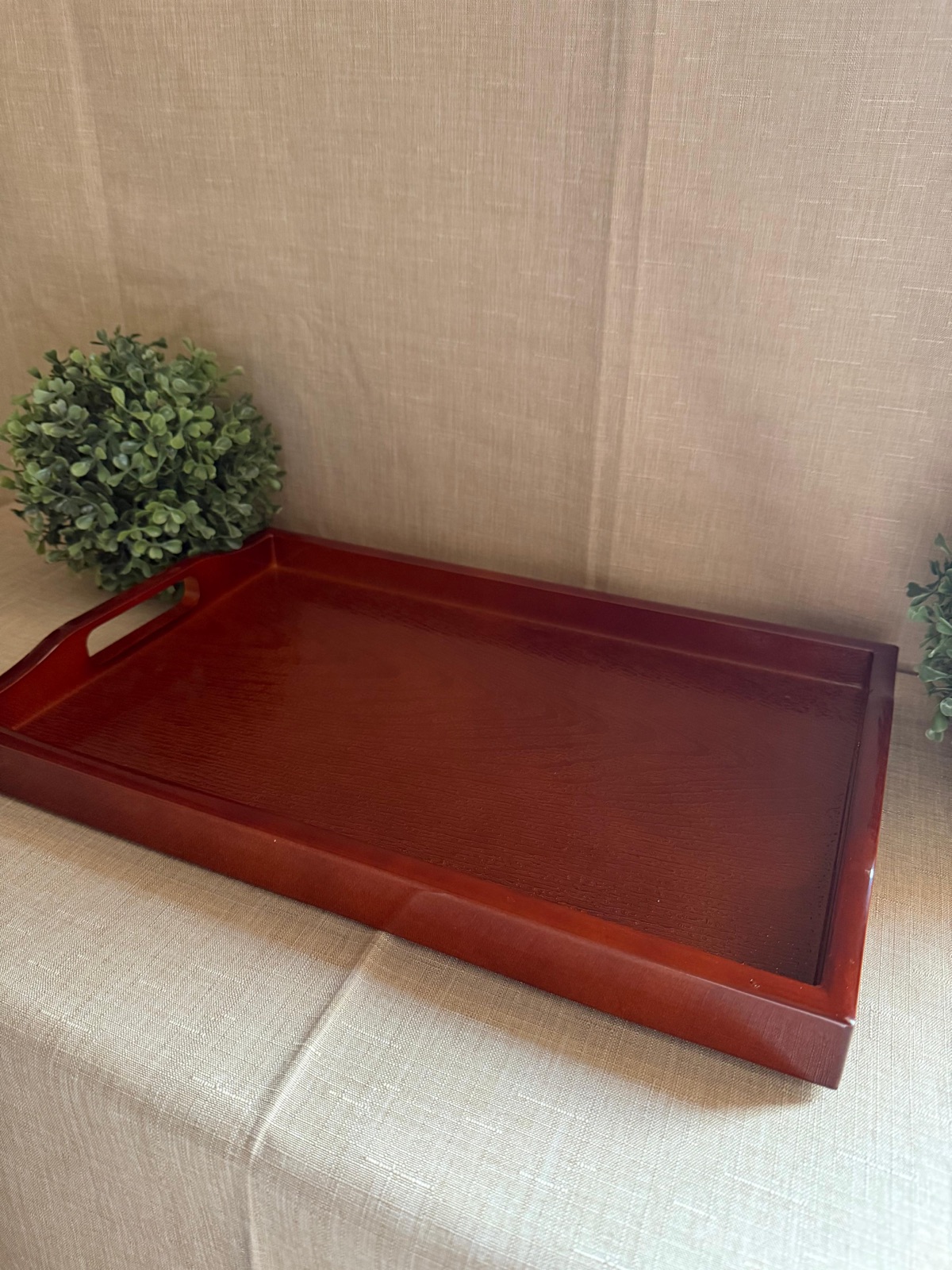 Bandeja Rectangular Madera Rojiza