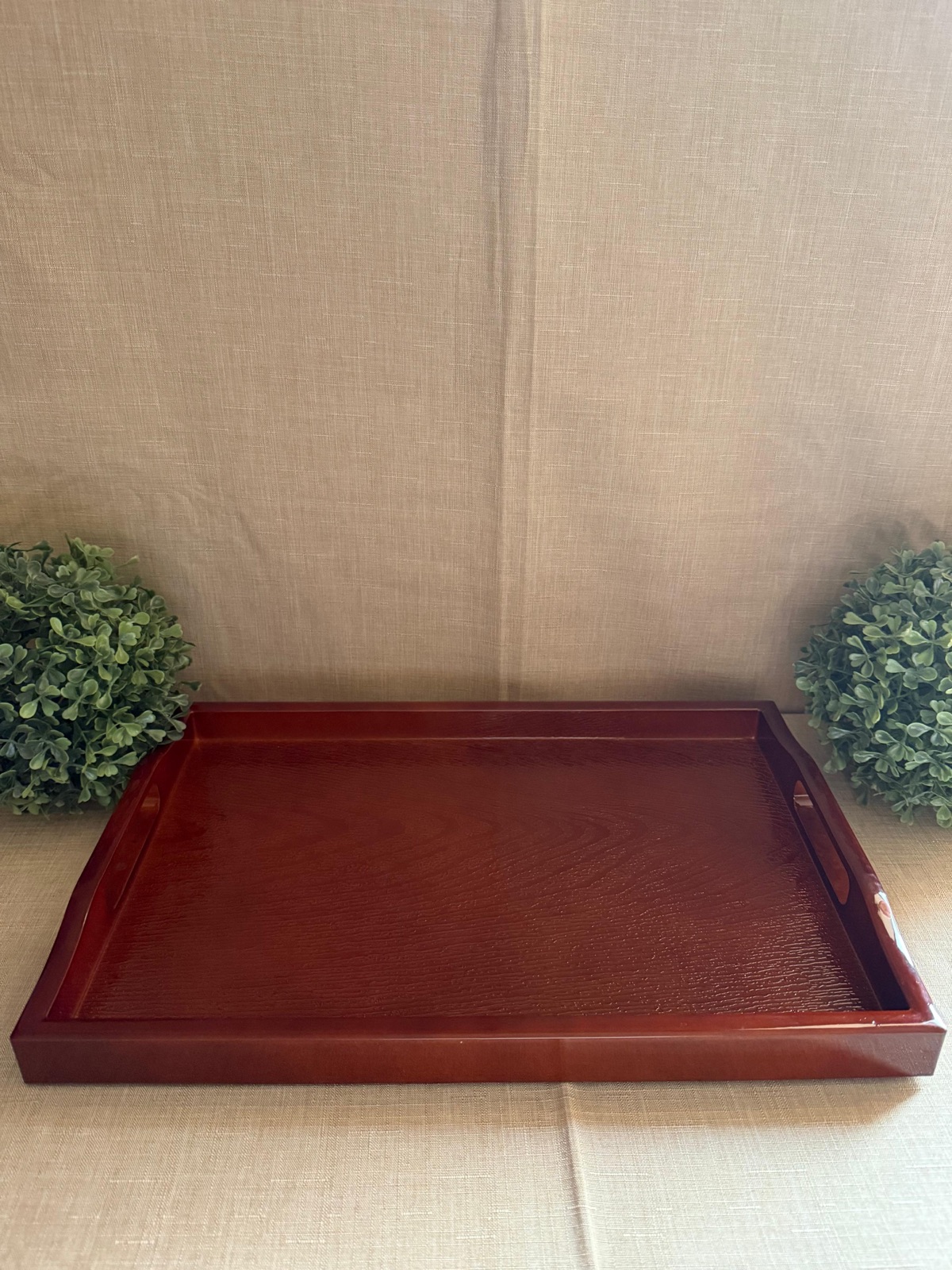 Bandeja Rectangular Madera Rojiza