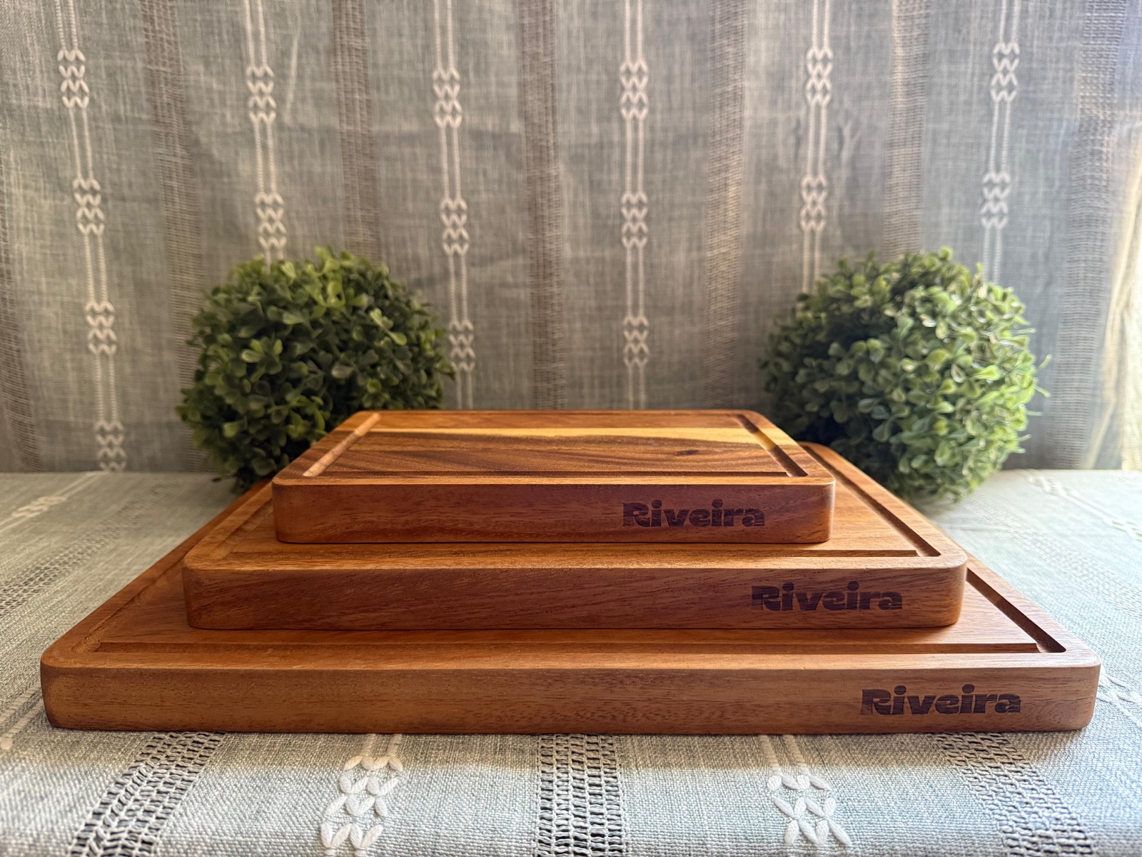 Set de 3 Tablas de Madera Rectangulares