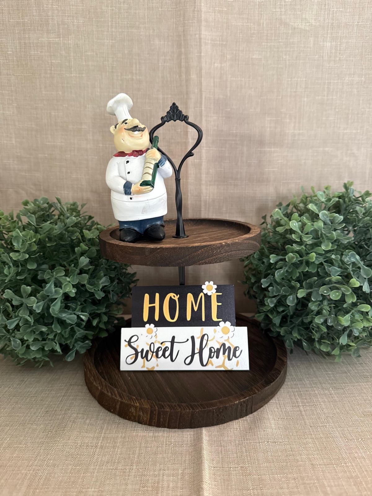 Mini Try de 2 Niveles Café Oscuro