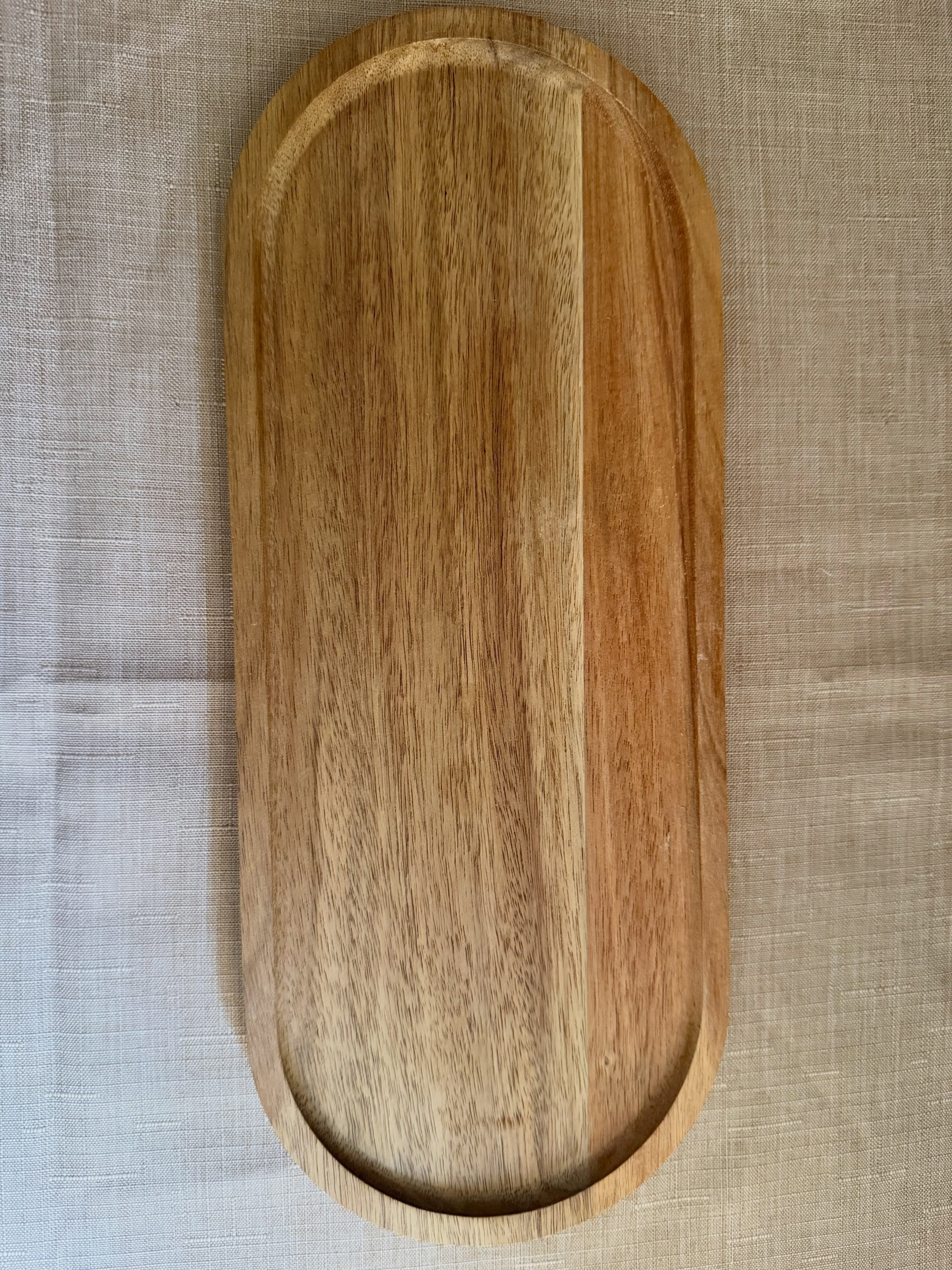 Set de 2 bandejas de madera de acacia