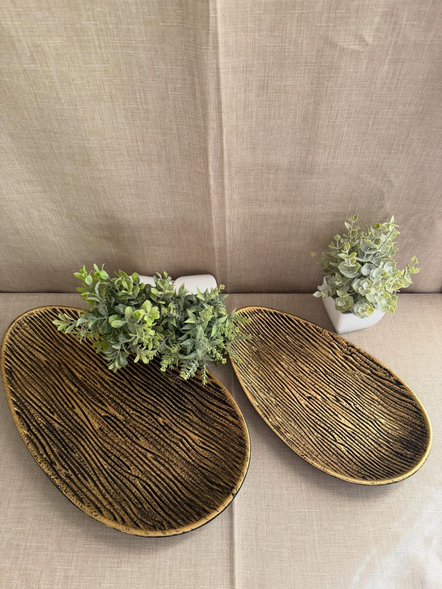 Sets 2 bandejas organizadoras ovaladas de MDF ideal para