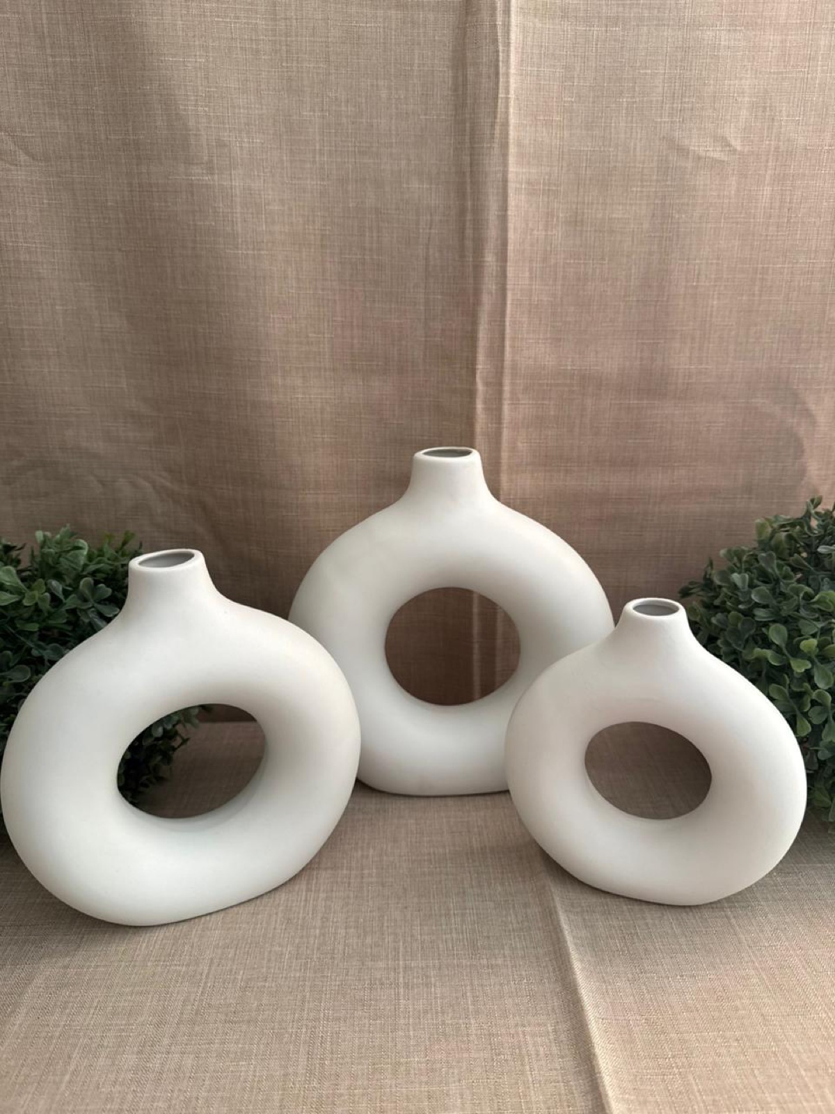 Set de 3 Jarrones Dona Blancos