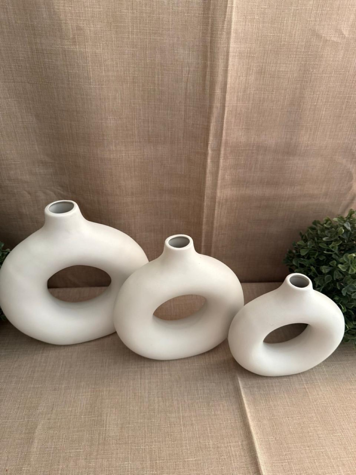 Set de 3 Jarrones Dona Blancos