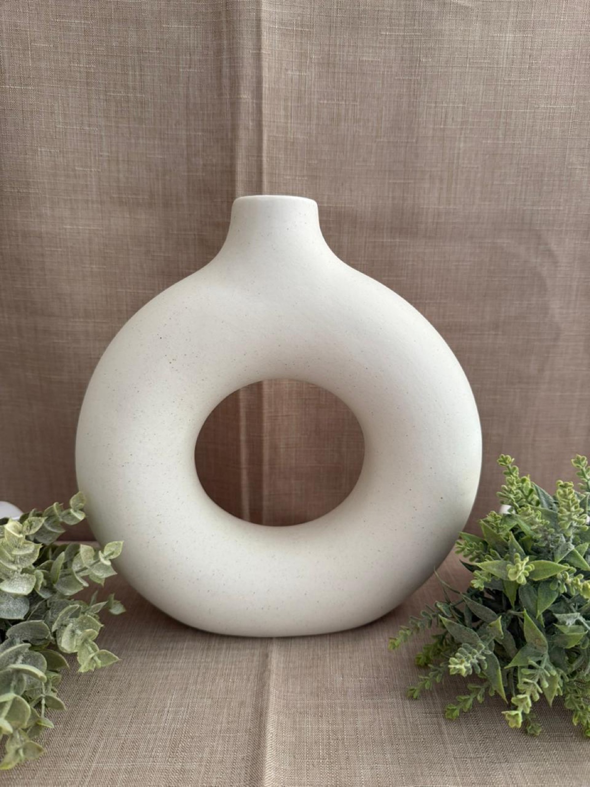 Set de 2 Jarrones Dona Blancos Lisos