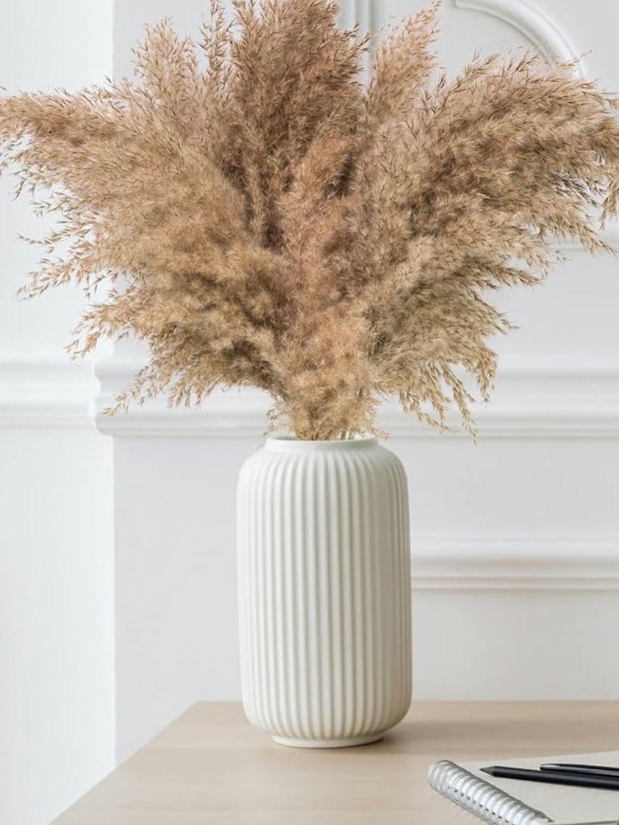 Pampas de ramas esponjosas pequeñas de mesa