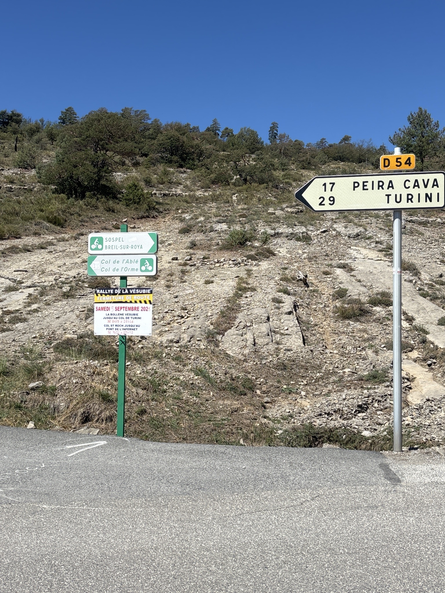 Col de Braus, photo prise pendant une ascension