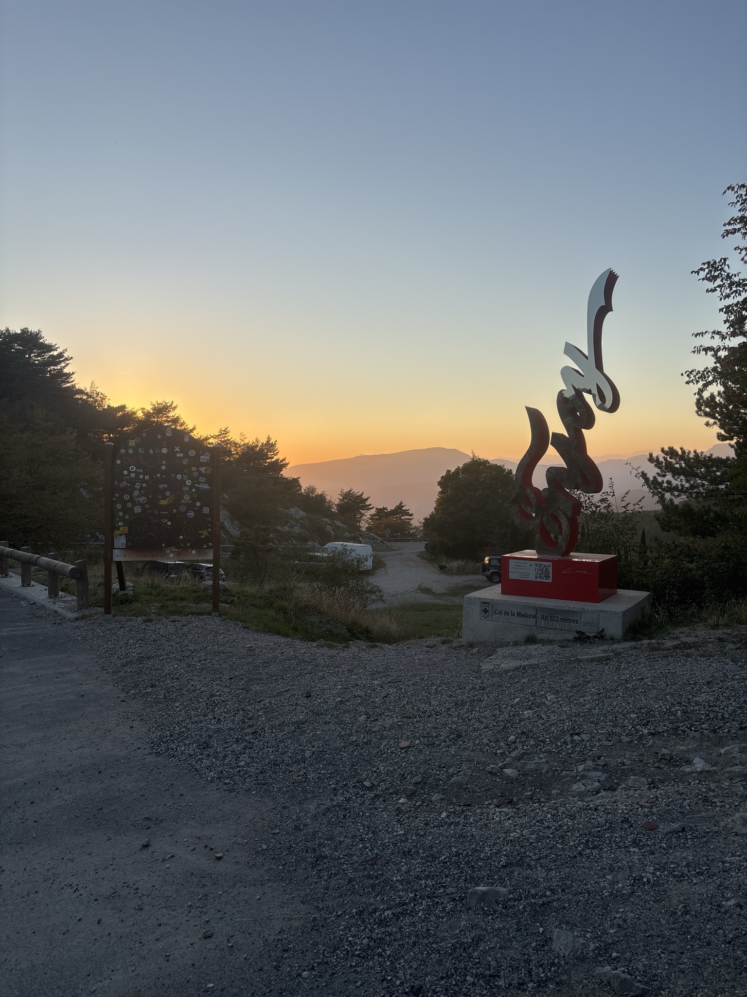 Col de la Madone, photo prise pendant une ascension